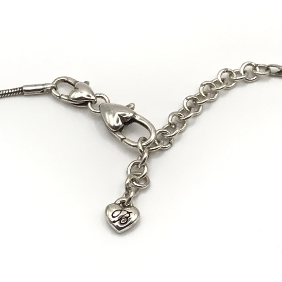 Brighton Pendant Necklace Vintage Italian Art Style Floral Hearts Reversible 18" - Picture 5 of 11